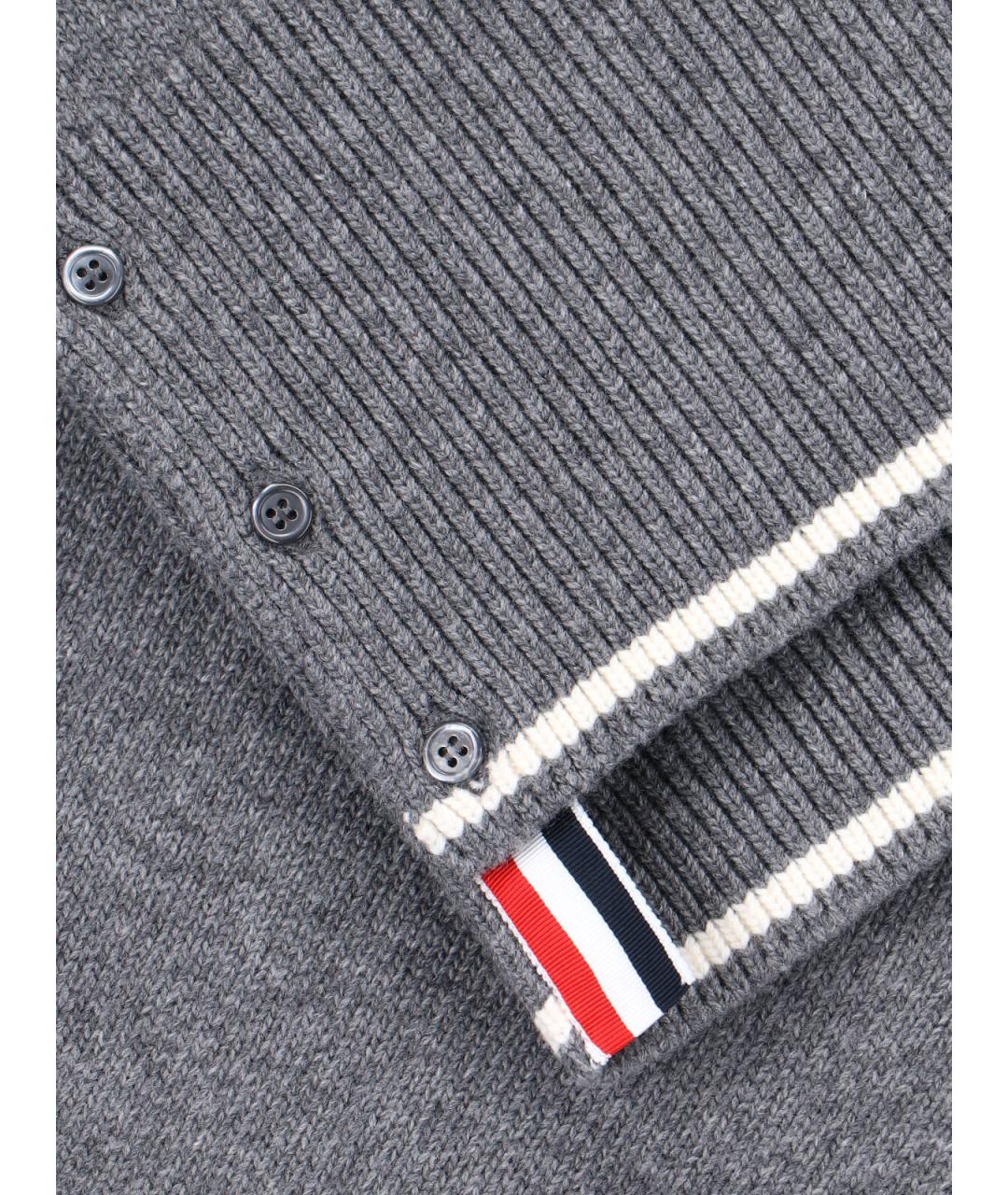 THOM BROWNE Серый шерстяной джемпер / свитер, фото 5