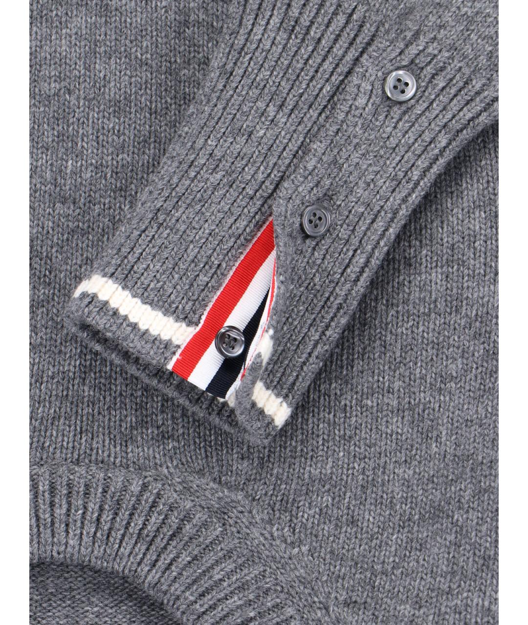 THOM BROWNE Серый шерстяной джемпер / свитер, фото 4
