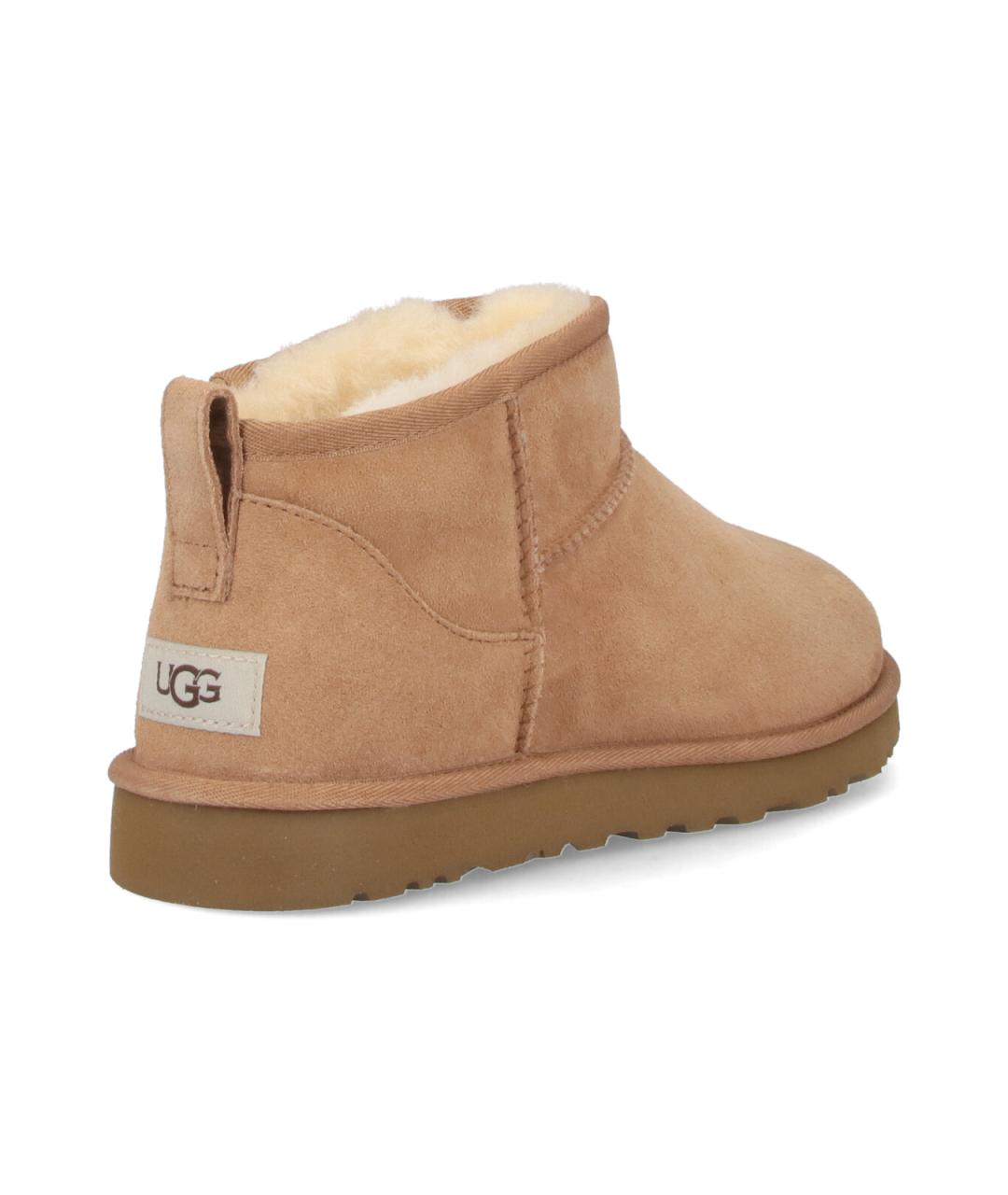 UGG AUSTRALIA Бежевые замшевые низкие ботинки, фото 4