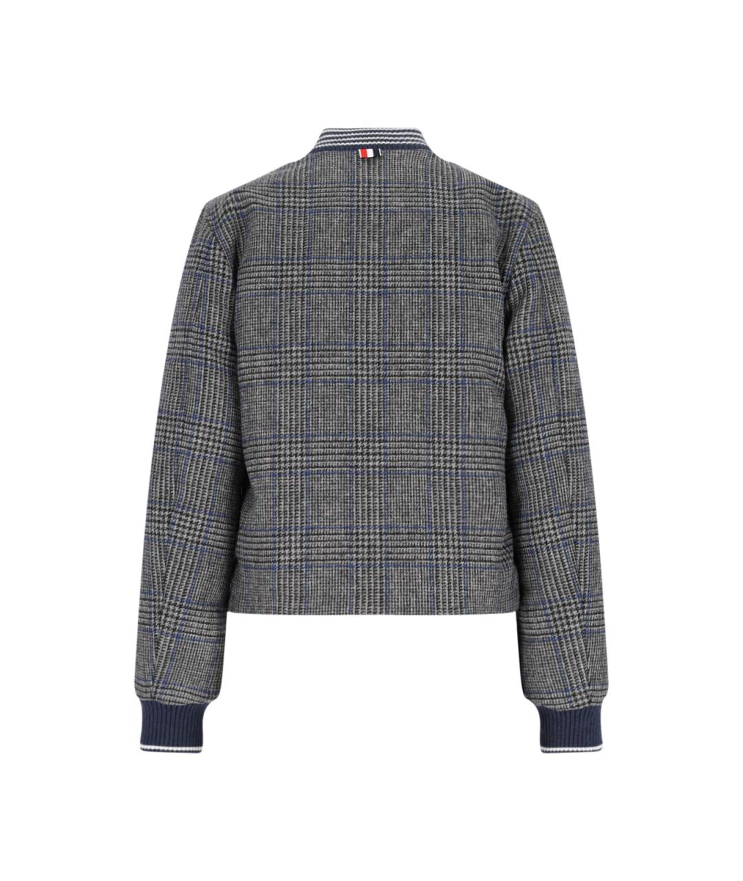 THOM BROWNE Серая шерстяная куртка, фото 2