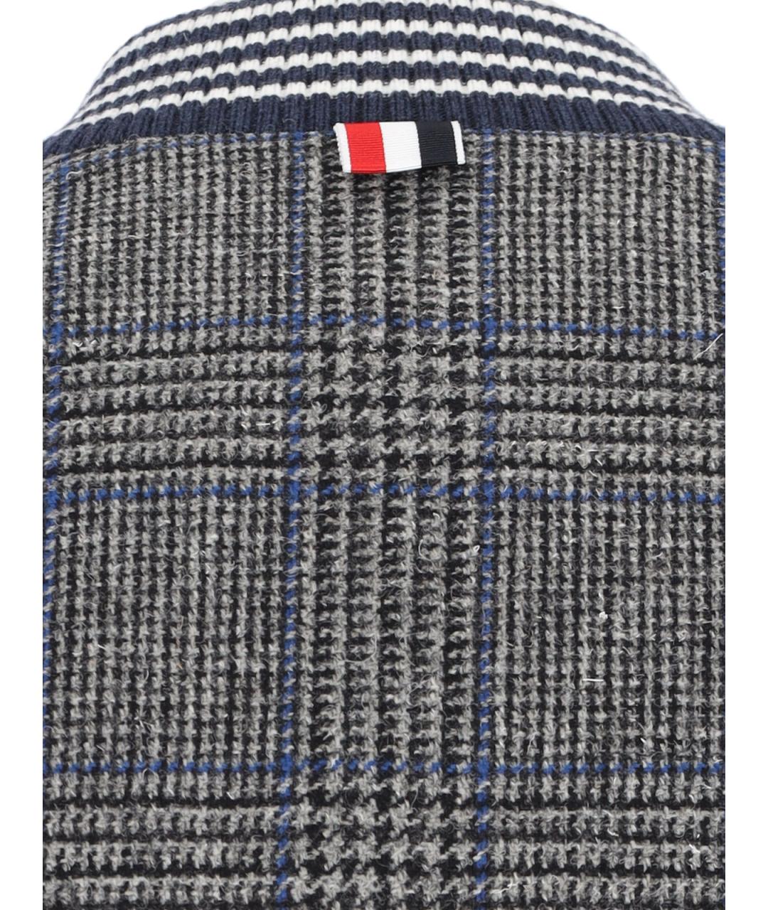 THOM BROWNE Серая шерстяная куртка, фото 4