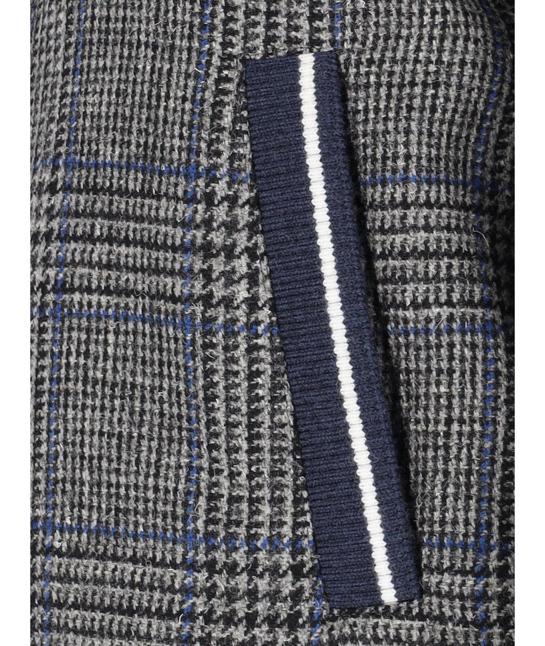 THOM BROWNE Серая шерстяная куртка, фото 5