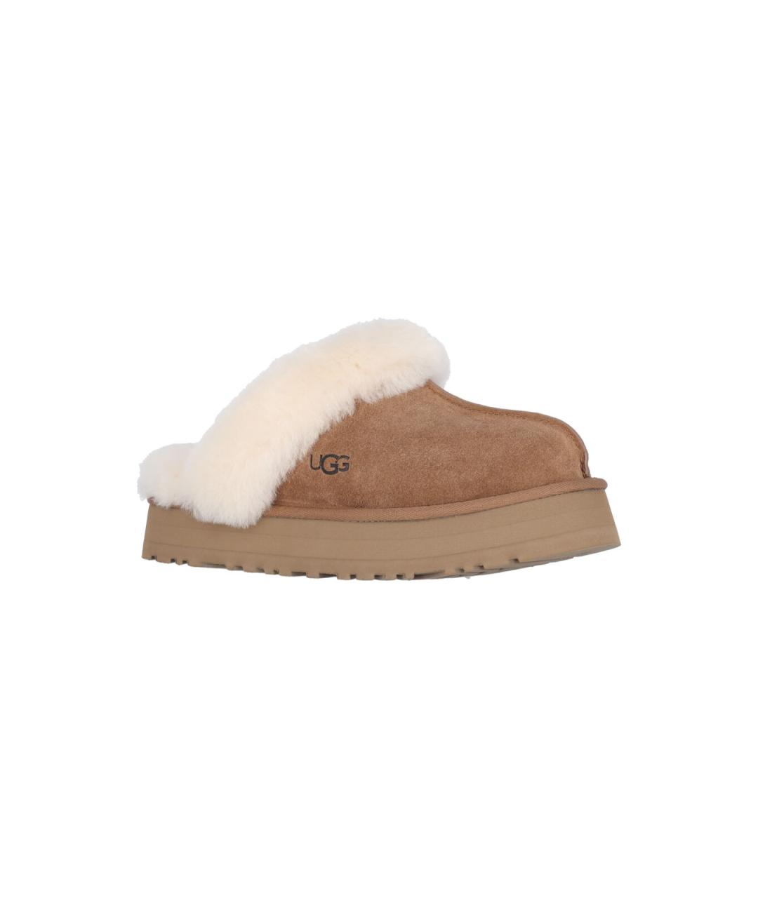 UGG AUSTRALIA Бежевые замшевые мюли, фото 2