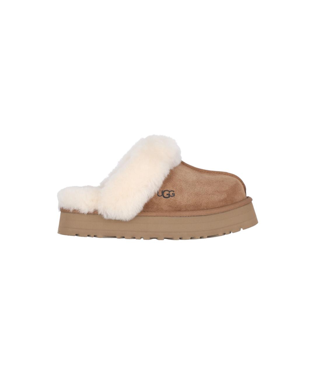 UGG AUSTRALIA Бежевые замшевые мюли, фото 1