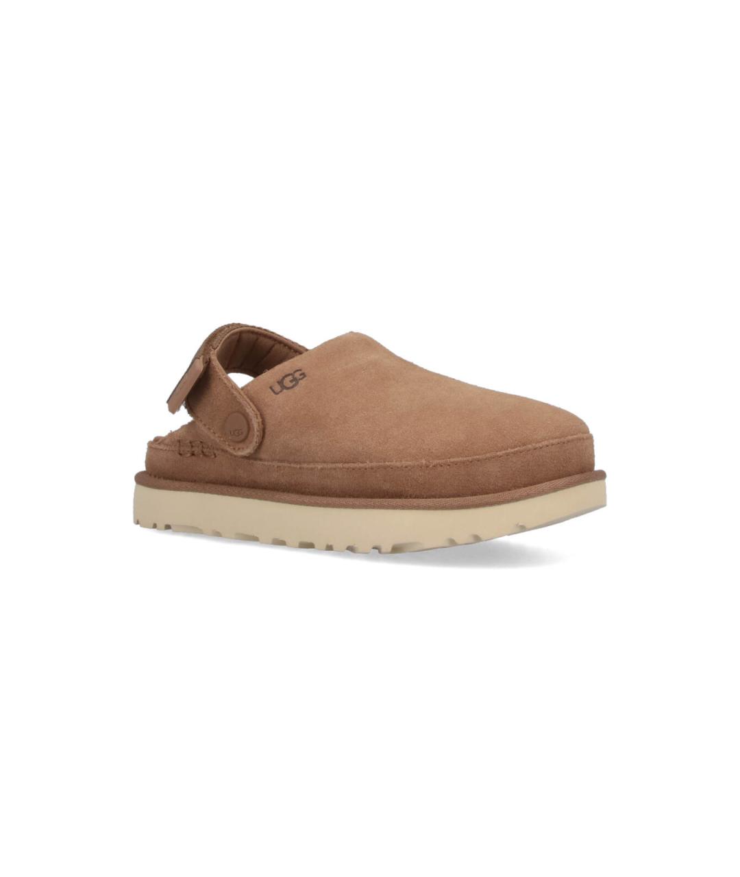 UGG AUSTRALIA Бежевые замшевые мюли, фото 2