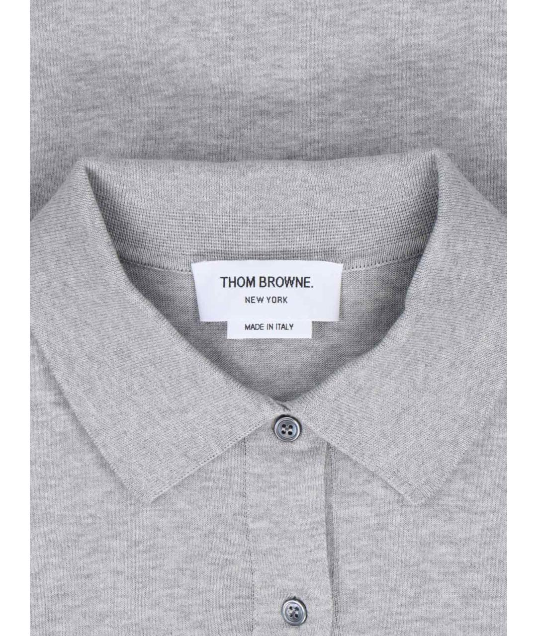 THOM BROWNE Серый кардиган, фото 5