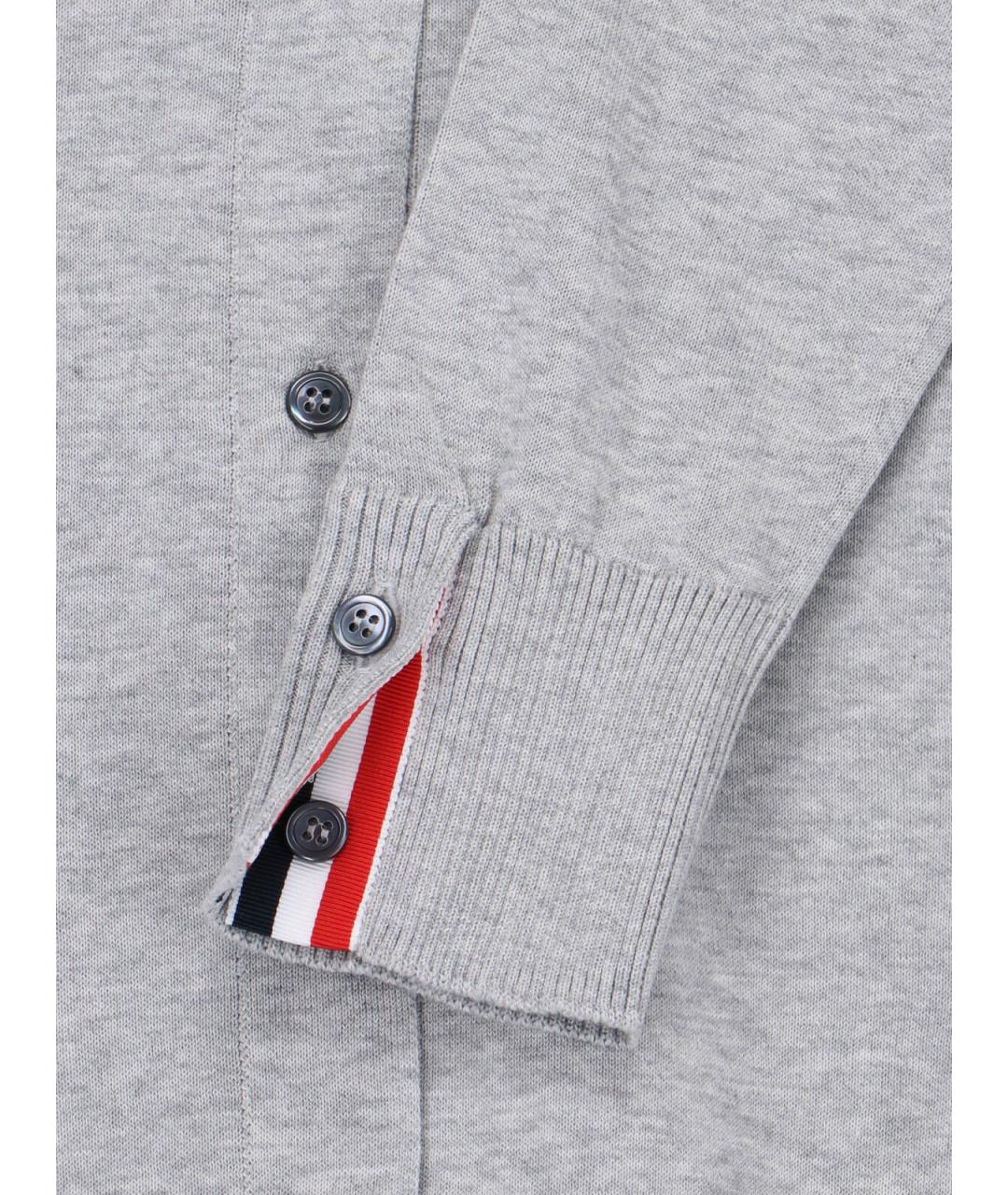 THOM BROWNE Серый кардиган, фото 4