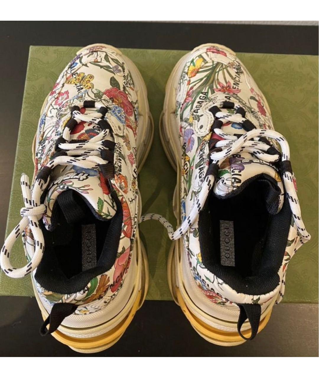 BALENCIAGA Мульти кожаные кроссовки, фото 4