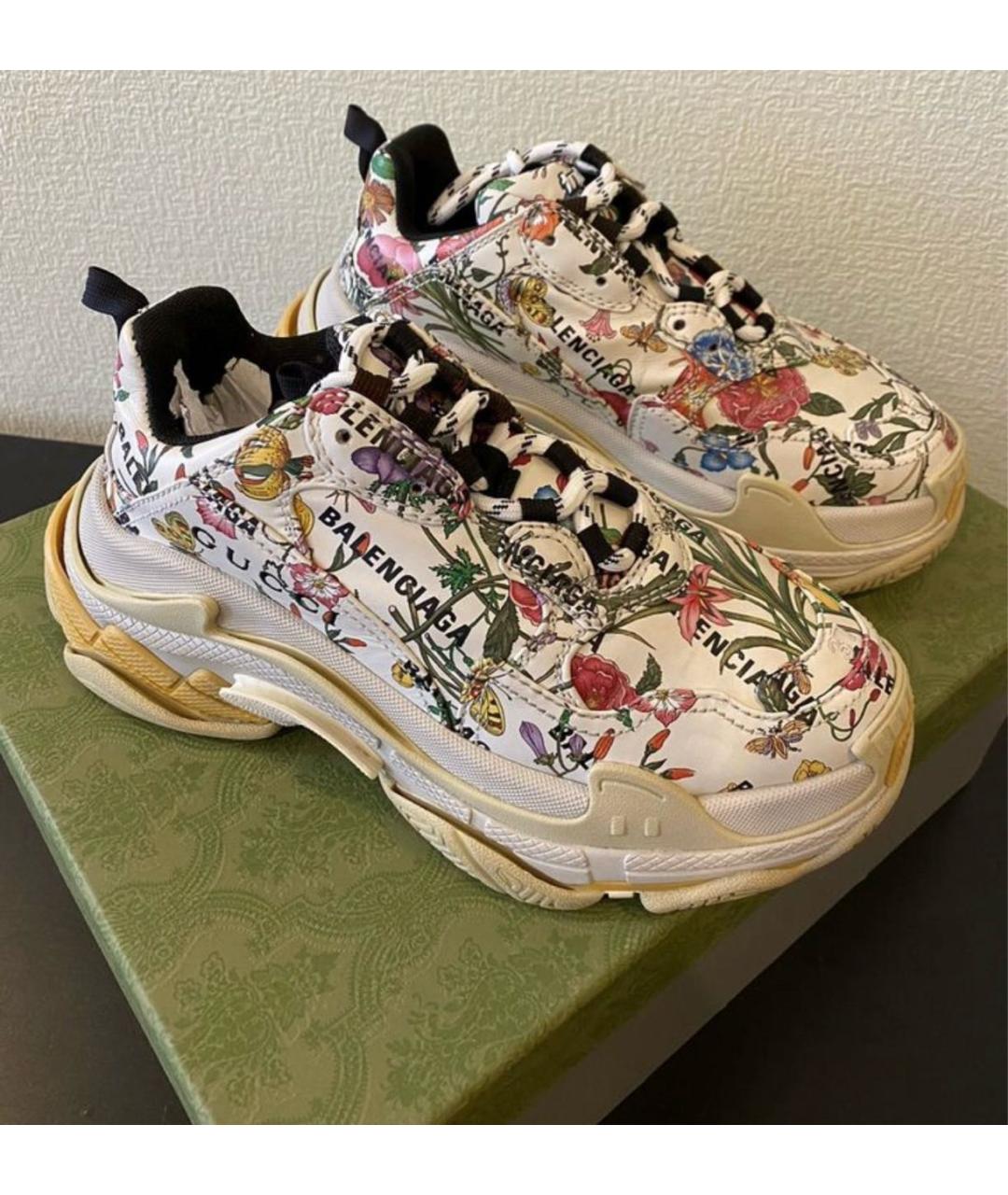 BALENCIAGA Мульти кожаные кроссовки, фото 9