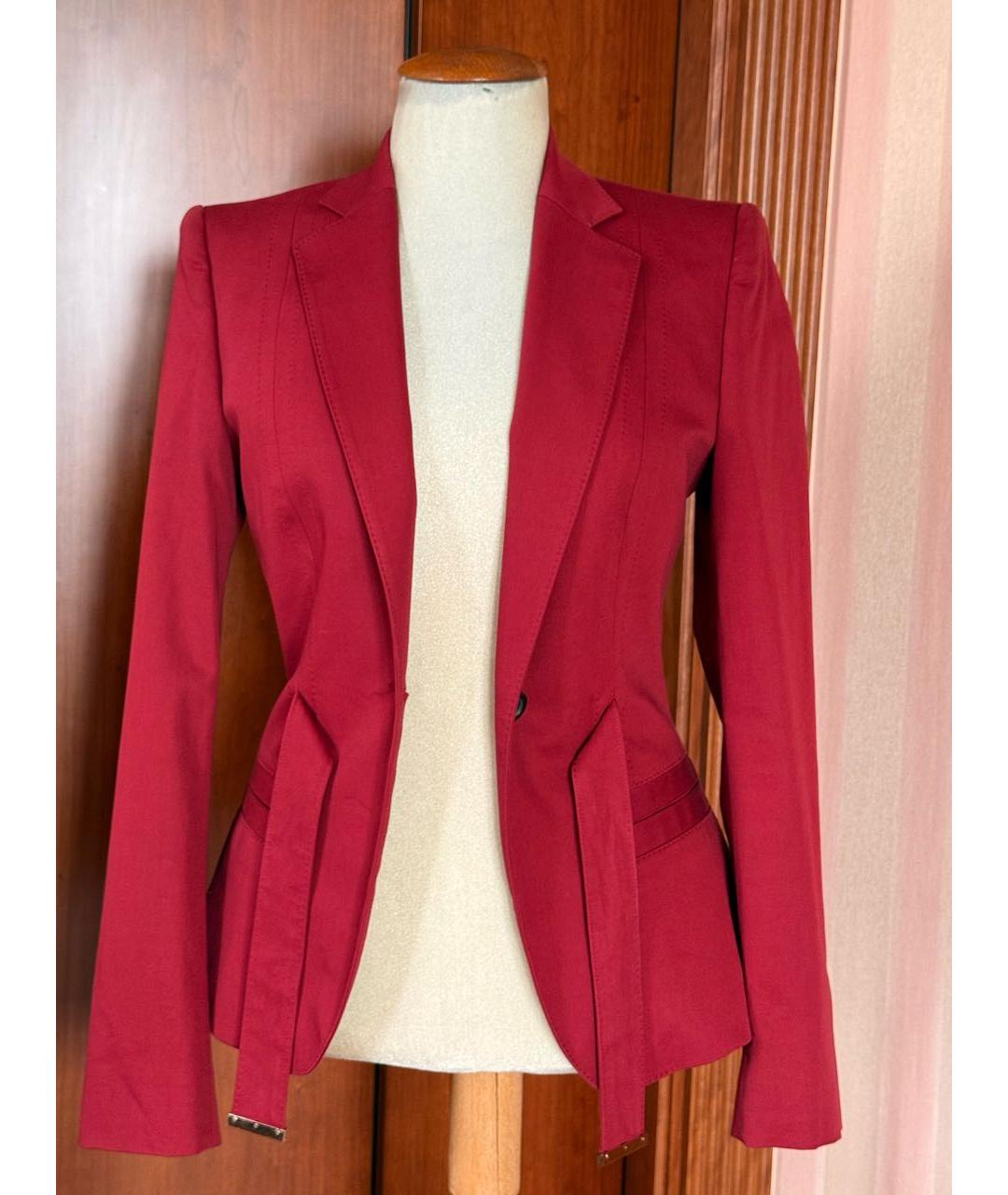 GUCCI Красный хлопковый жакет/пиджак, фото 6