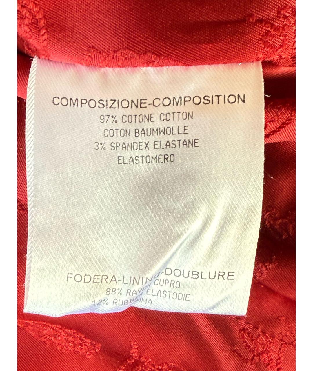 GUCCI Красный хлопковый жакет/пиджак, фото 7