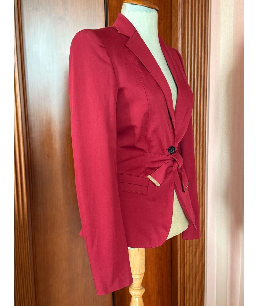 GUCCI Красный хлопковый жакет/пиджак, фото 5