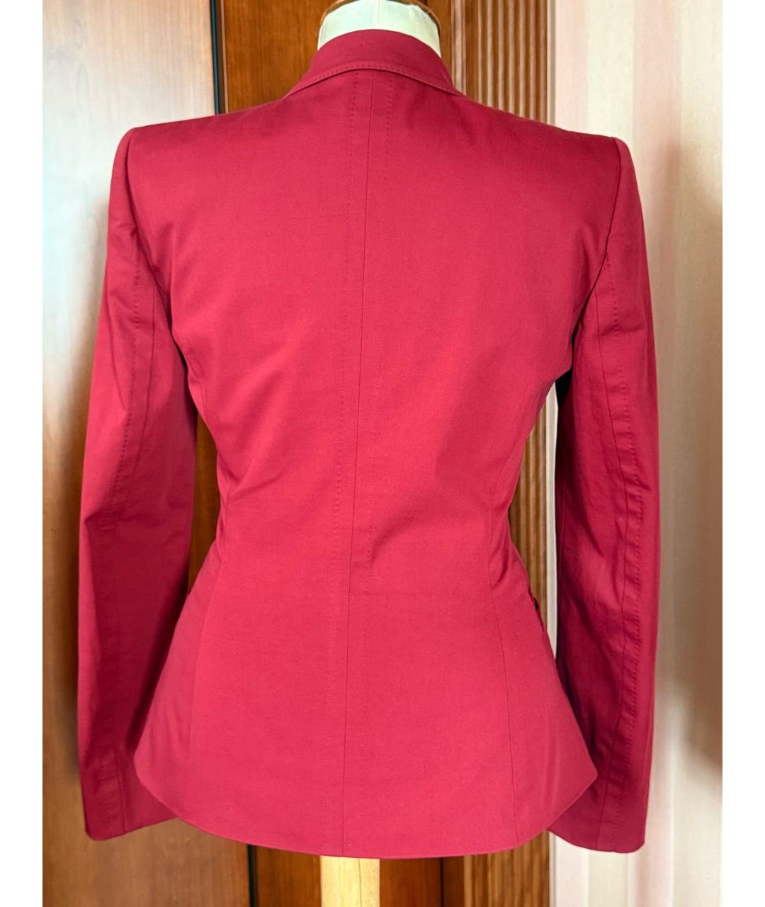 GUCCI Красный хлопковый жакет/пиджак, фото 2