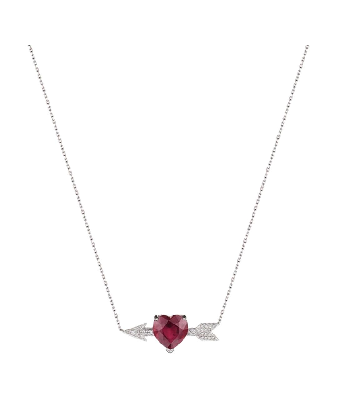 YANA JEWELLERY Бордовое колье из белого золота, фото 1