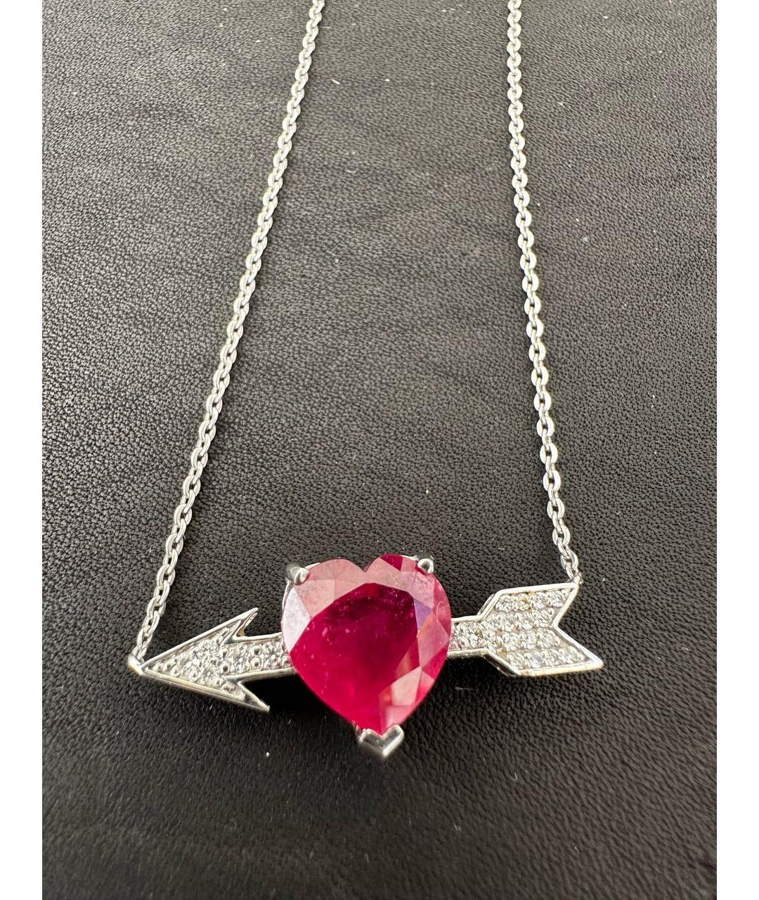 YANA JEWELLERY Бордовое колье из белого золота, фото 3