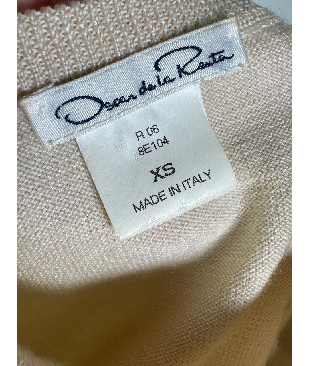 OSCAR DE LA RENTA Бежевая кашемировая майка, фото 8