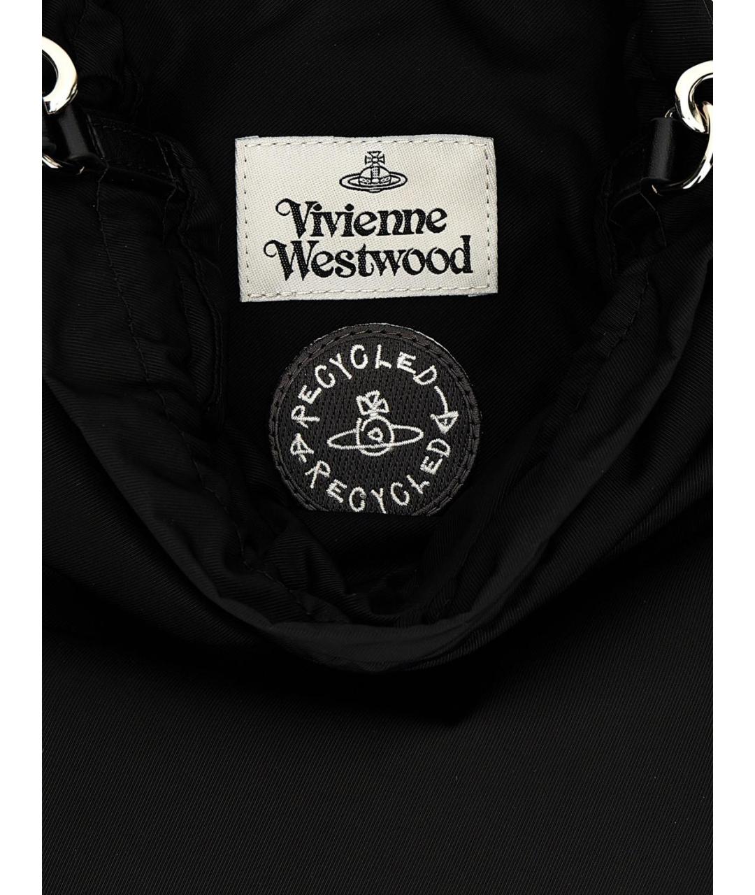 VIVIENNE WESTWOOD Черная сумка с короткими ручками, фото 4