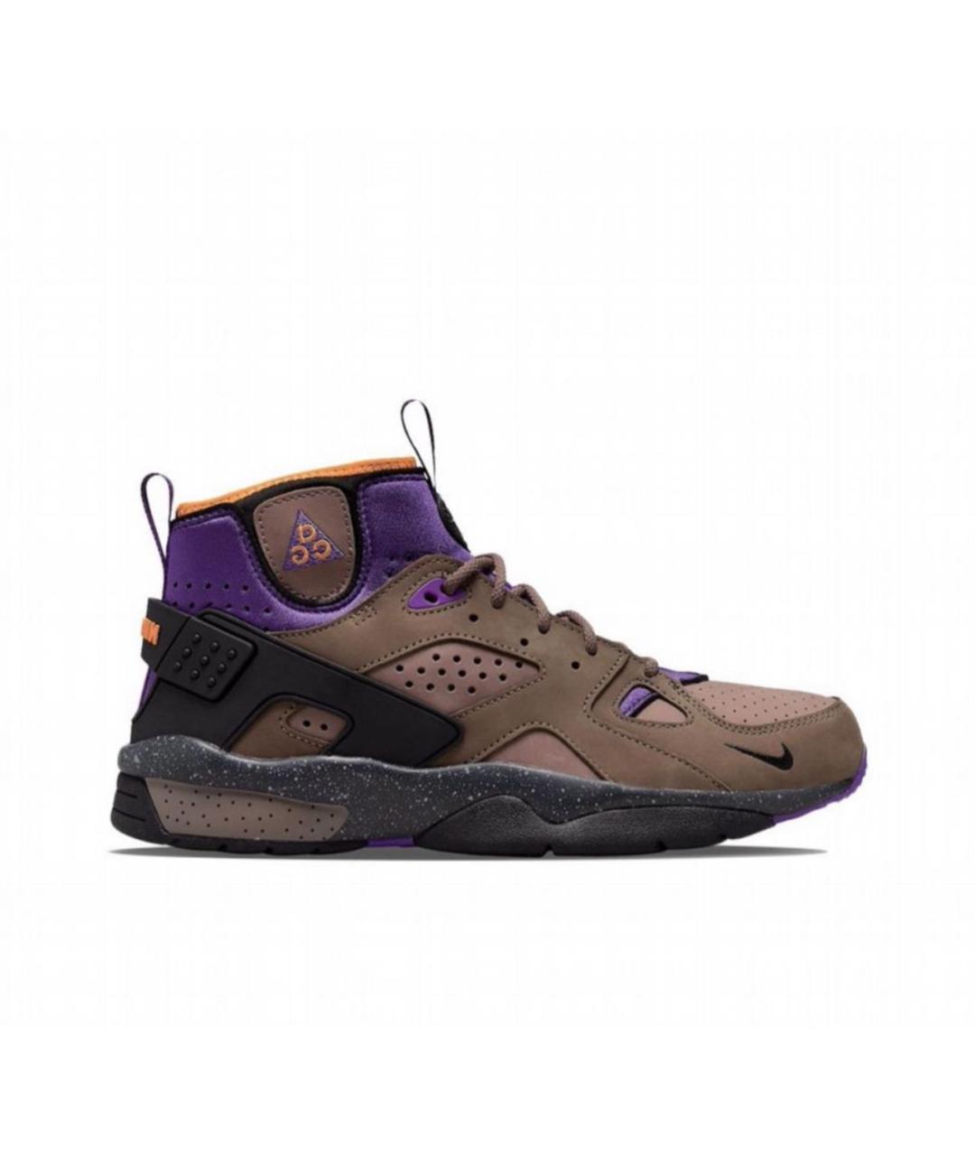 NIKE ACG Коричневые кожаные высокие кроссовки / кеды, фото 10
