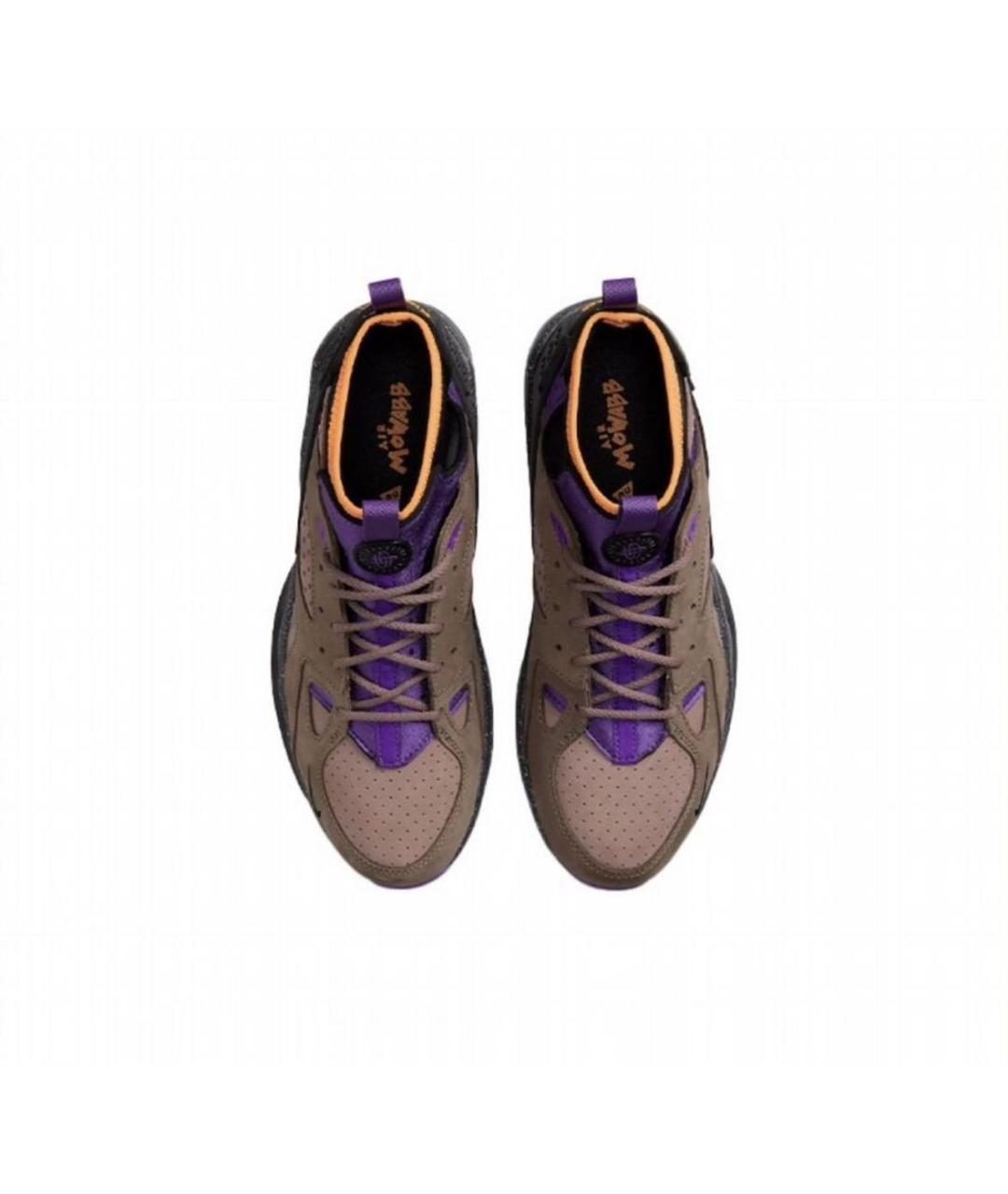NIKE ACG Коричневые кожаные высокие кроссовки / кеды, фото 4