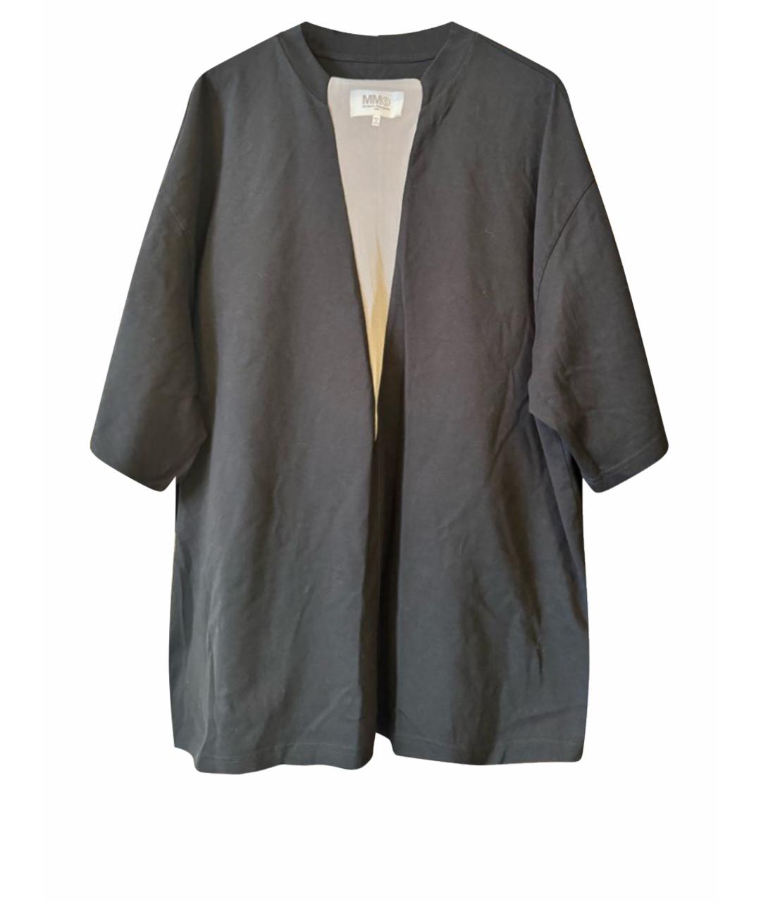 MM6 MAISON MARGIELA Черное хлопковое повседневное платье, фото 1