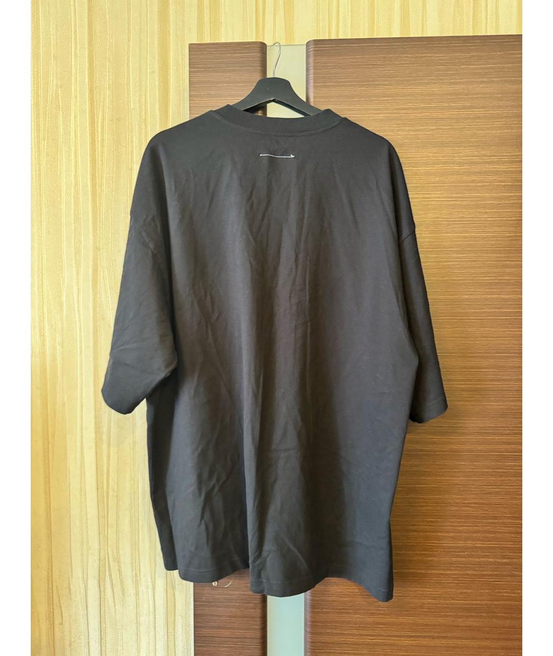 MM6 MAISON MARGIELA Черное хлопковое повседневное платье, фото 2