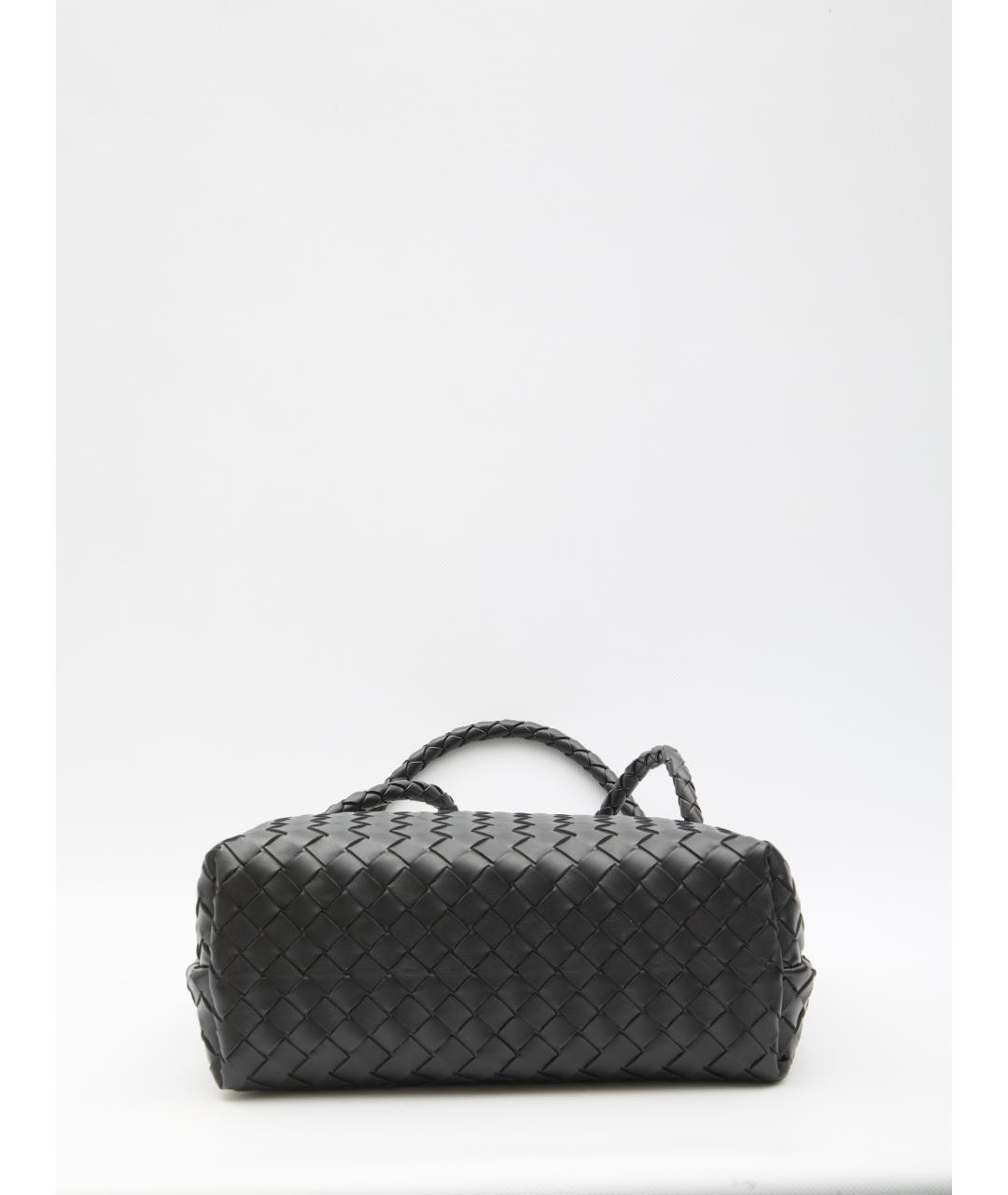 BOTTEGA VENETA Черная кожаная сумка тоут, фото 3