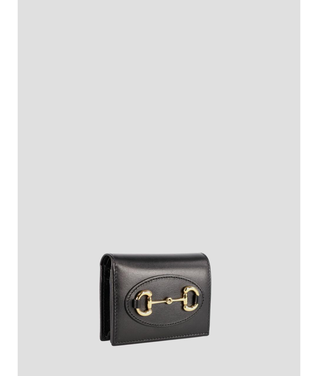 GUCCI Черный кожаный кошелек, фото 4