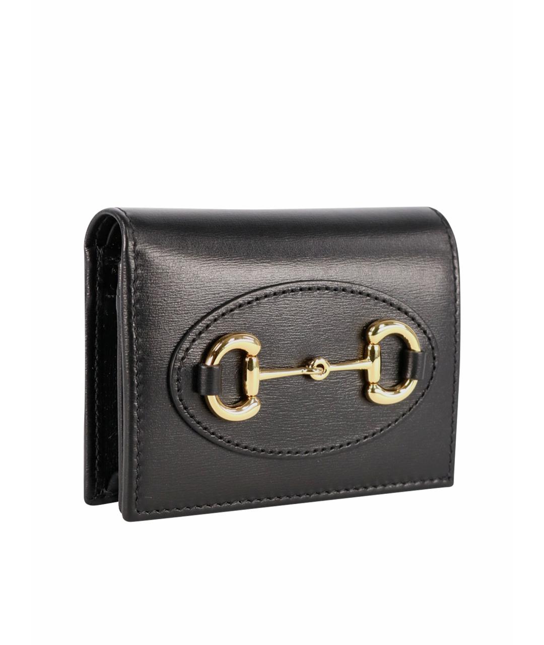 GUCCI Черный кожаный кошелек, фото 1