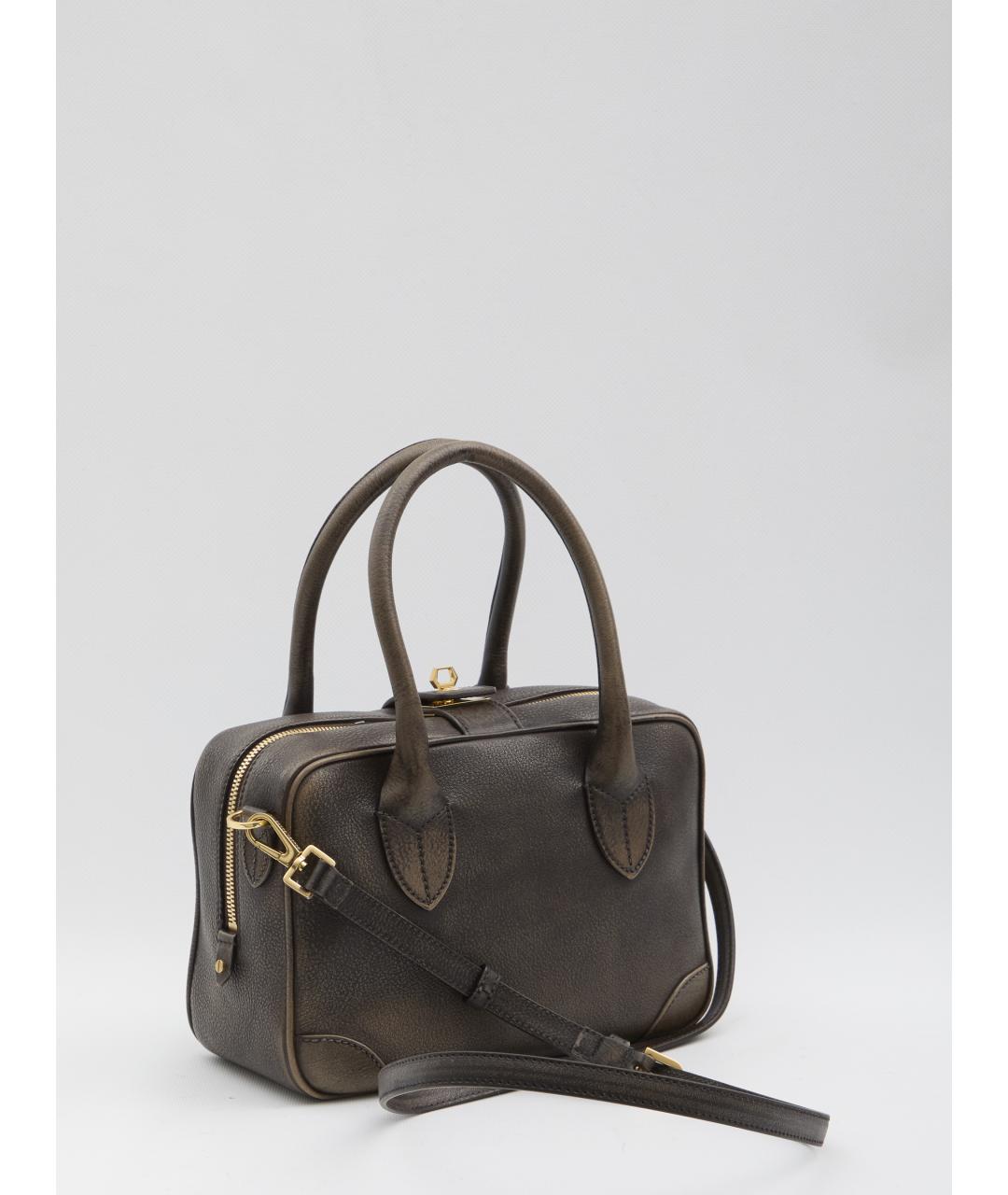 GOLDEN GOOSE DELUXE BRAND Коричневая кожаная сумка через плечо, фото 2