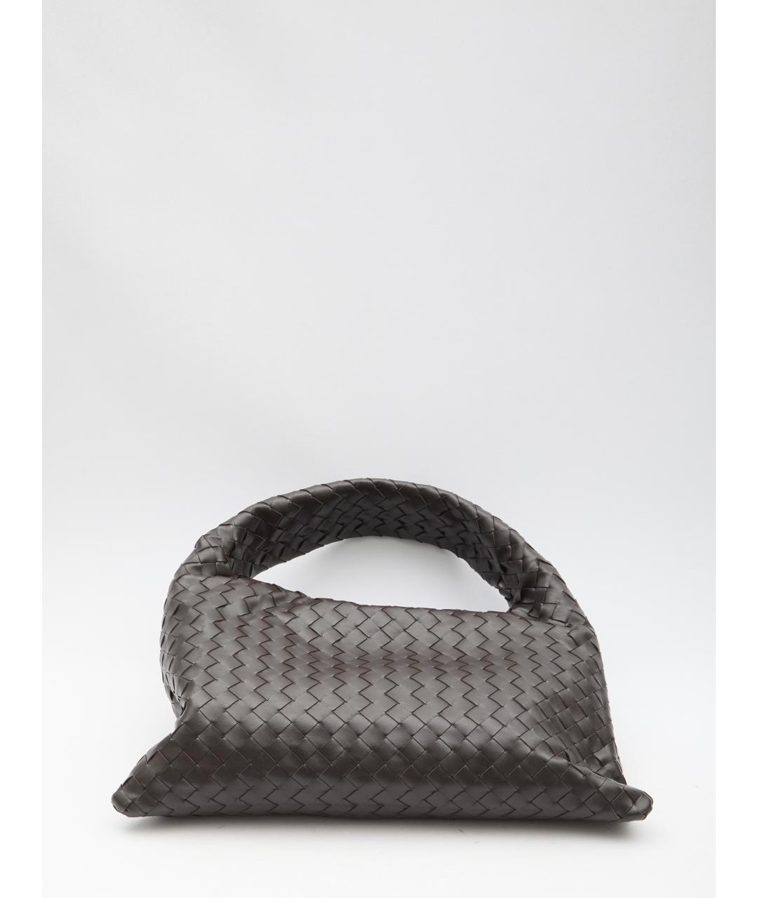 BOTTEGA VENETA Коричневая кожаная сумка через плечо, фото 4