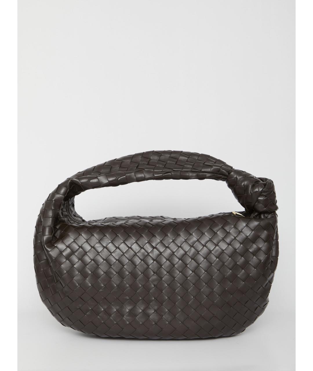 BOTTEGA VENETA Коричневая кожаная сумка через плечо, фото 5