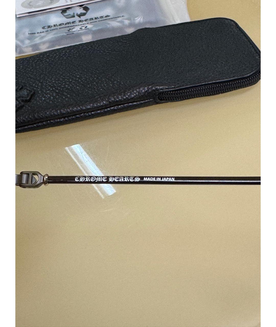 CHROME HEARTS Коричневые металлические солнцезащитные очки, фото 4