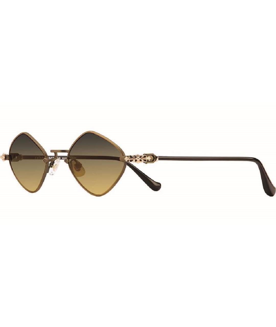 CHROME HEARTS Коричневые металлические солнцезащитные очки, фото 1