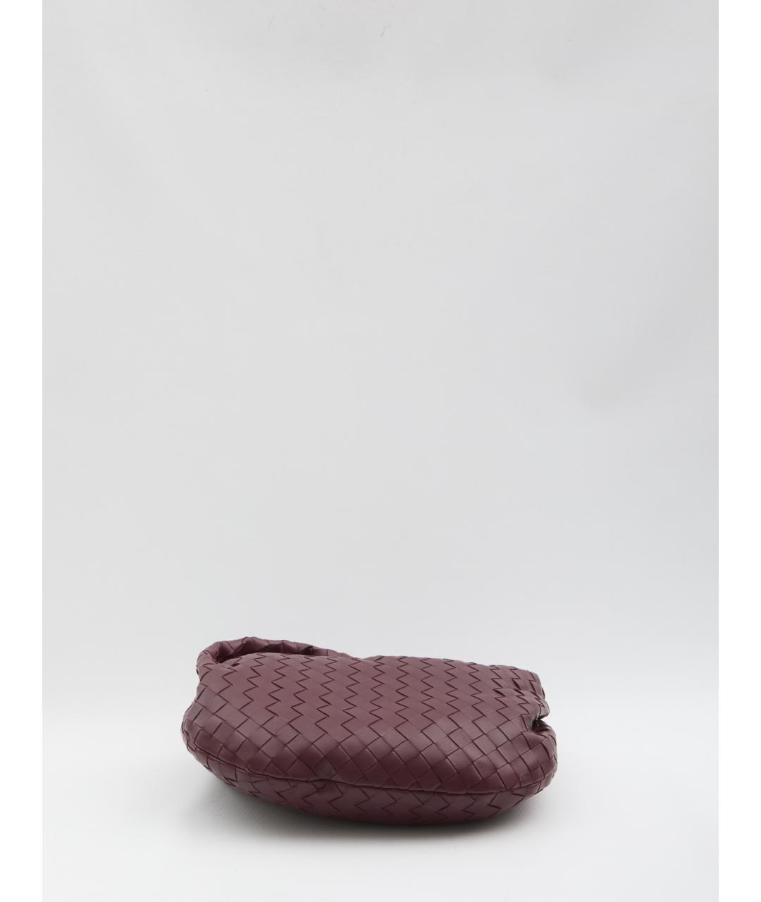 BOTTEGA VENETA Бордовая кожаная сумка с короткими ручками, фото 3