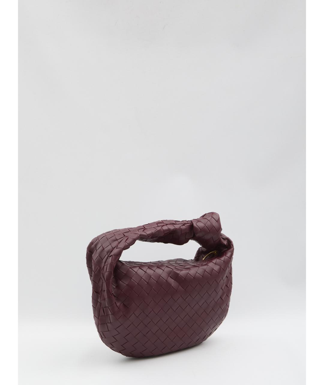 BOTTEGA VENETA Бордовая кожаная сумка с короткими ручками, фото 2