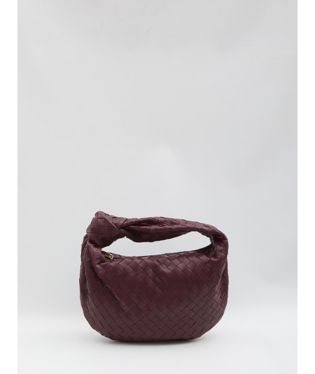 BOTTEGA VENETA Бордовая кожаная сумка с короткими ручками, фото 5