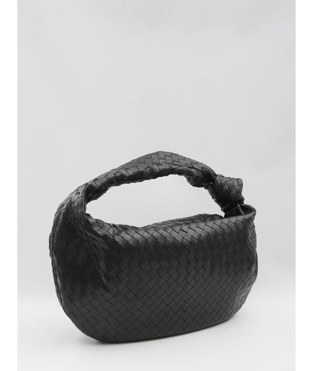 BOTTEGA VENETA Черная кожаная сумка через плечо, фото 2