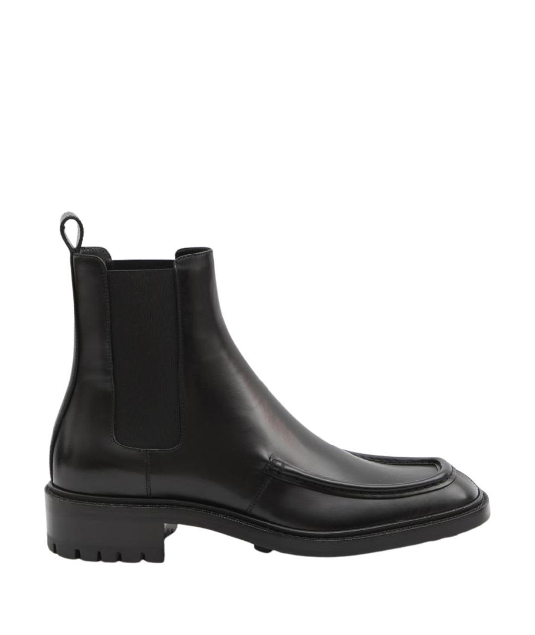 SAINT LAURENT Черные кожаные высокие ботинки, фото 1