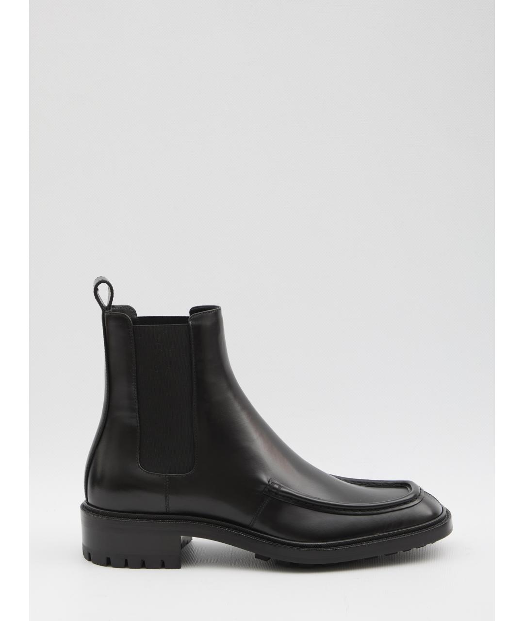SAINT LAURENT Черные кожаные высокие ботинки, фото 6