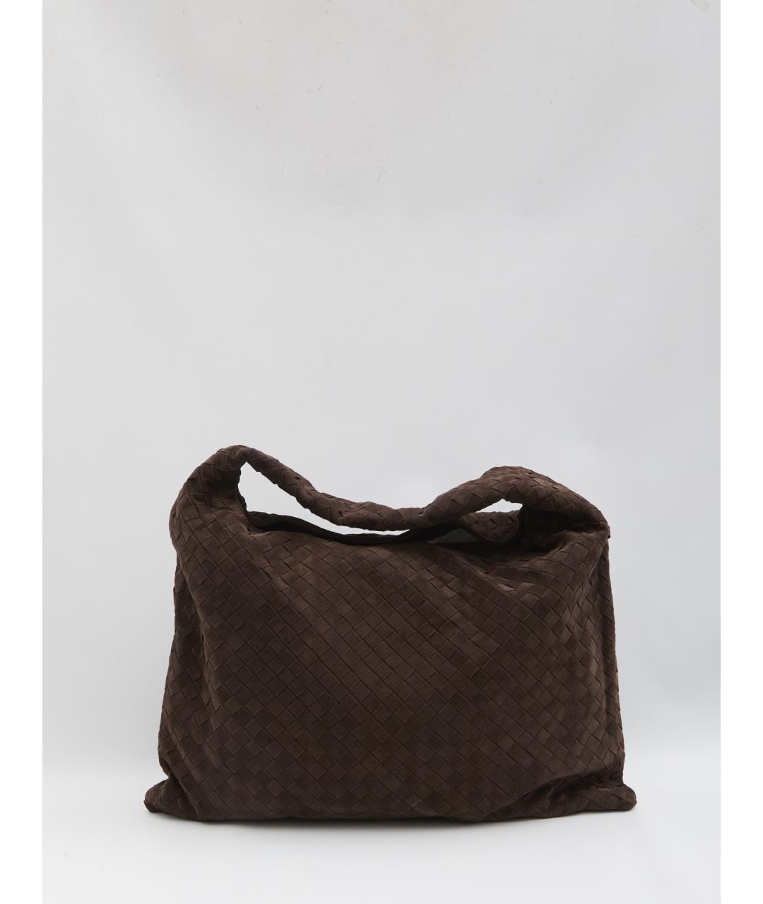 BOTTEGA VENETA Коричневая замшевая сумка через плечо, фото 2