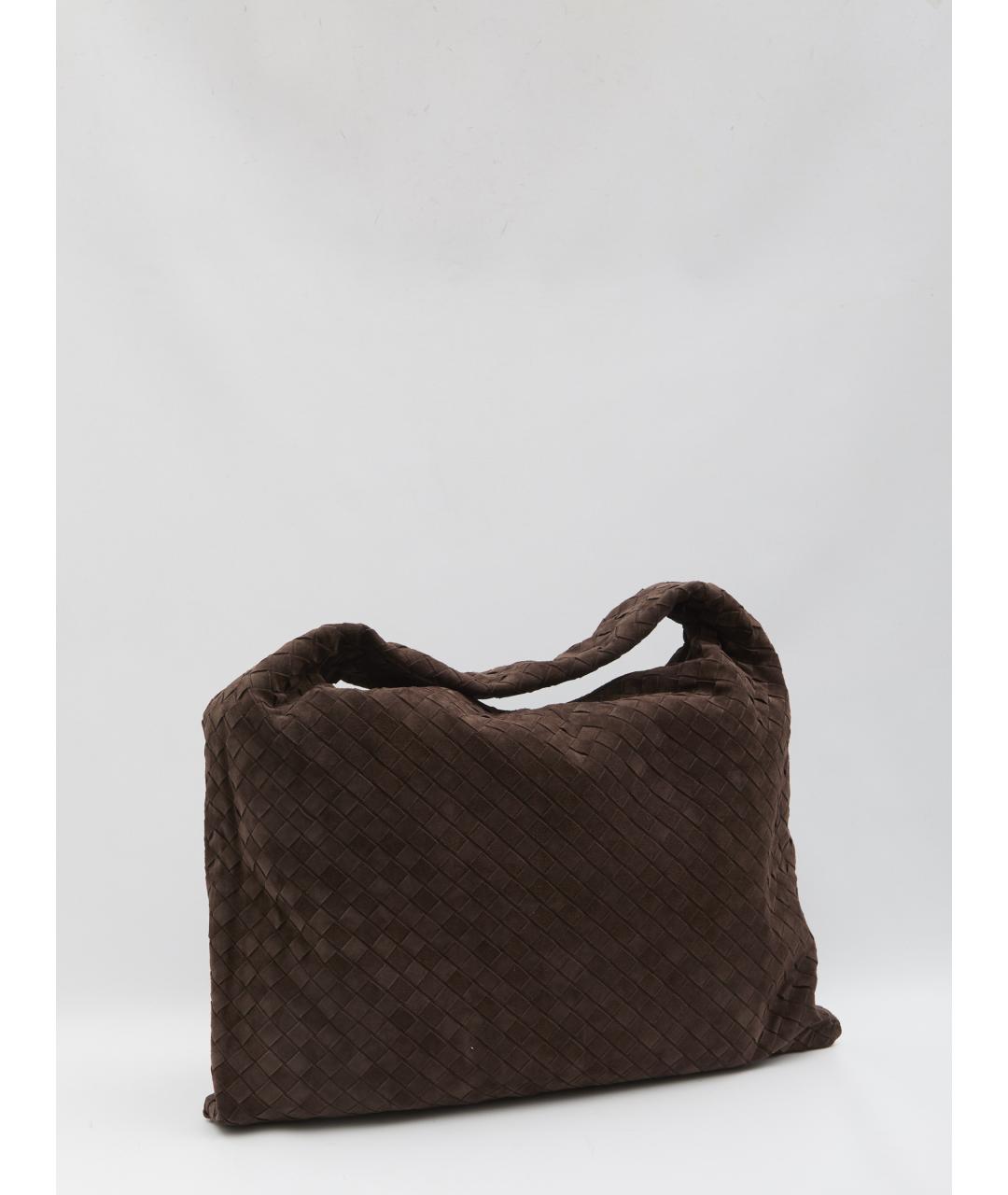 BOTTEGA VENETA Коричневая замшевая сумка через плечо, фото 3