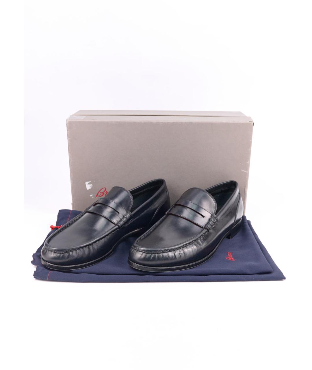 BRIONI Черные кожаные лоферы, фото 6