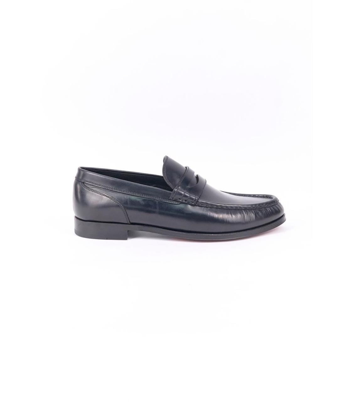 BRIONI Черные кожаные лоферы, фото 1