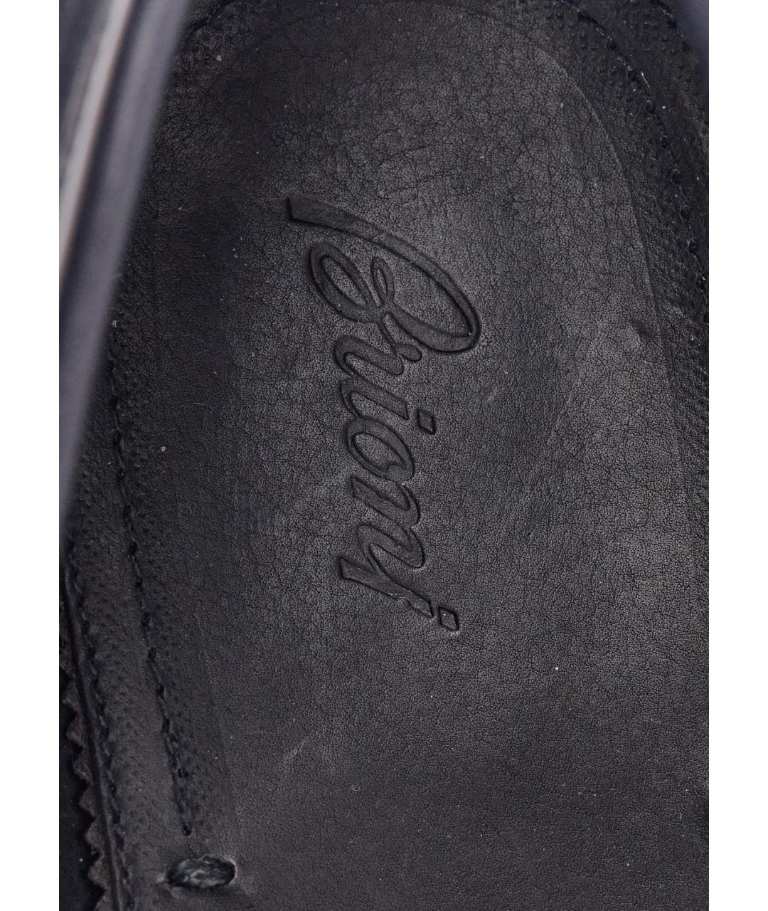 BRIONI Черные кожаные лоферы, фото 5