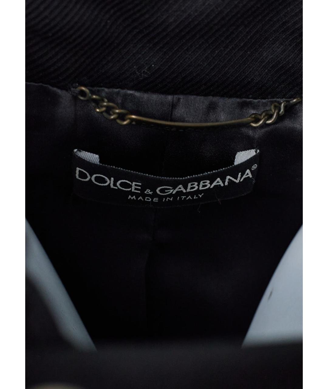 DOLCE&GABBANA Черное шерстяное пальто, фото 5