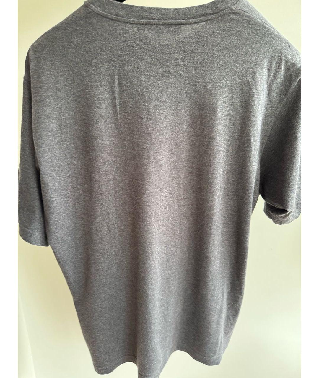 DOLCE&GABBANA Антрацитовая хлопковая футболка, фото 8