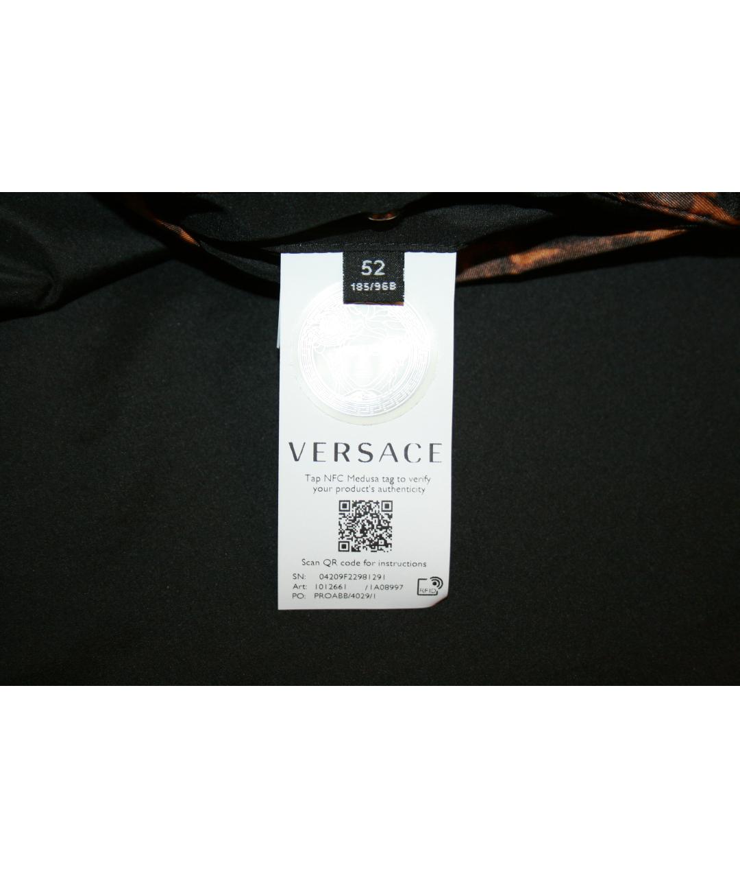 VERSACE Коричневая полиэстеровая куртка, фото 7