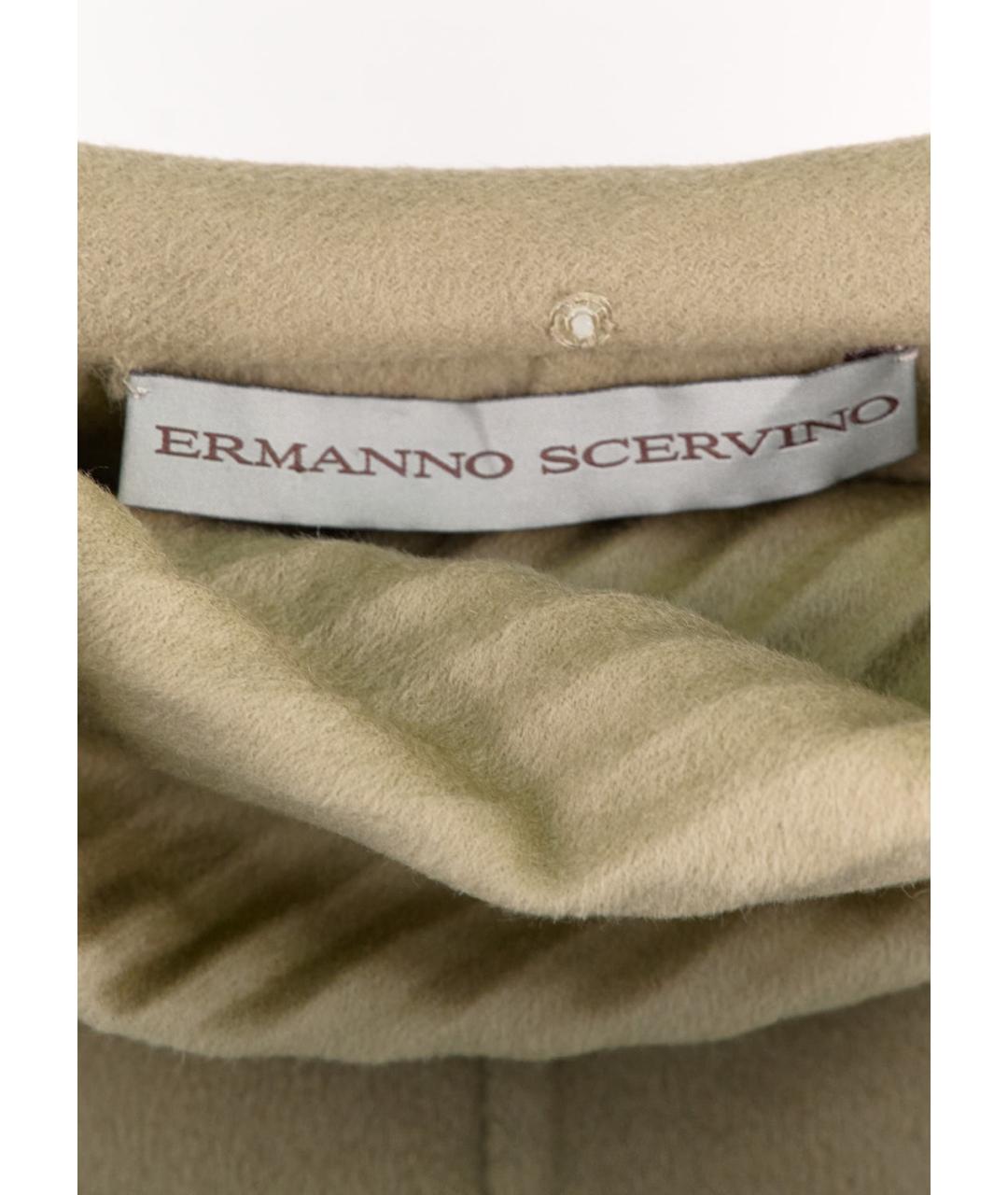 ERMANNO SCERVINO Бежевое шерстяное пальто, фото 4