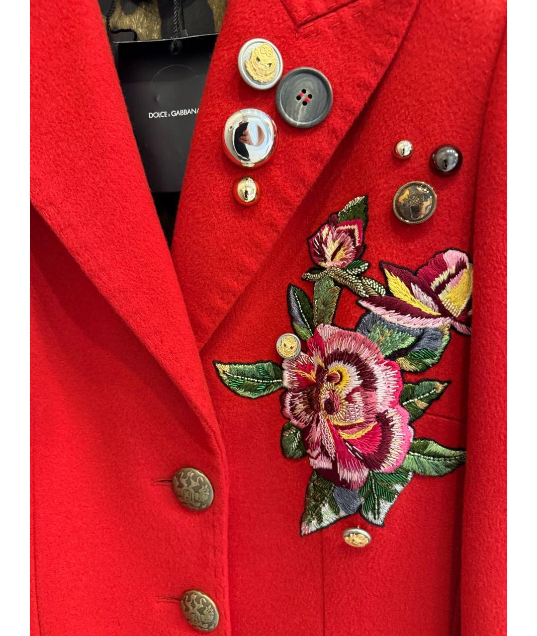 DOLCE&GABBANA Красное кашемировое пальто, фото 7