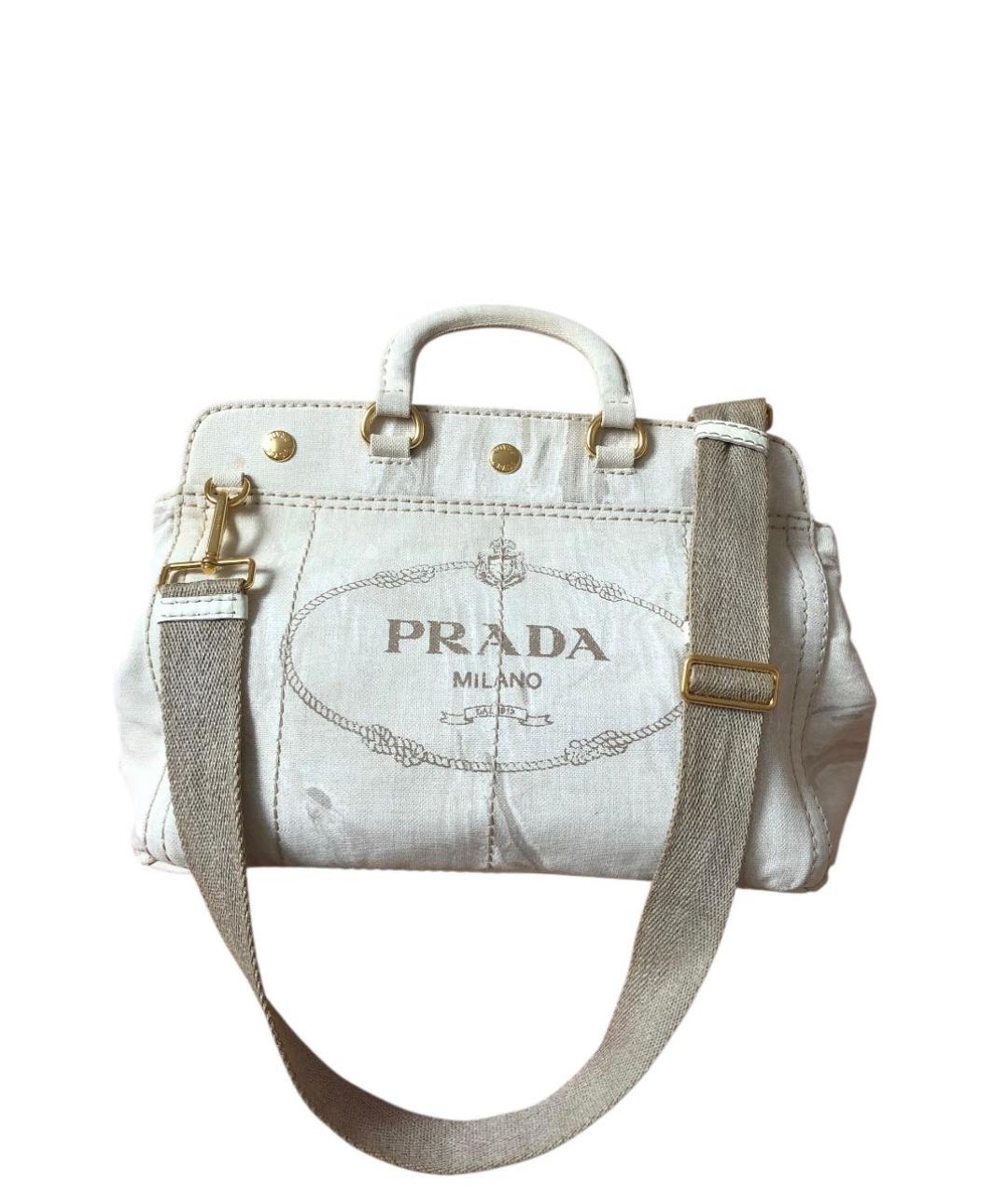 PRADA Белая сумка тоут, фото 1